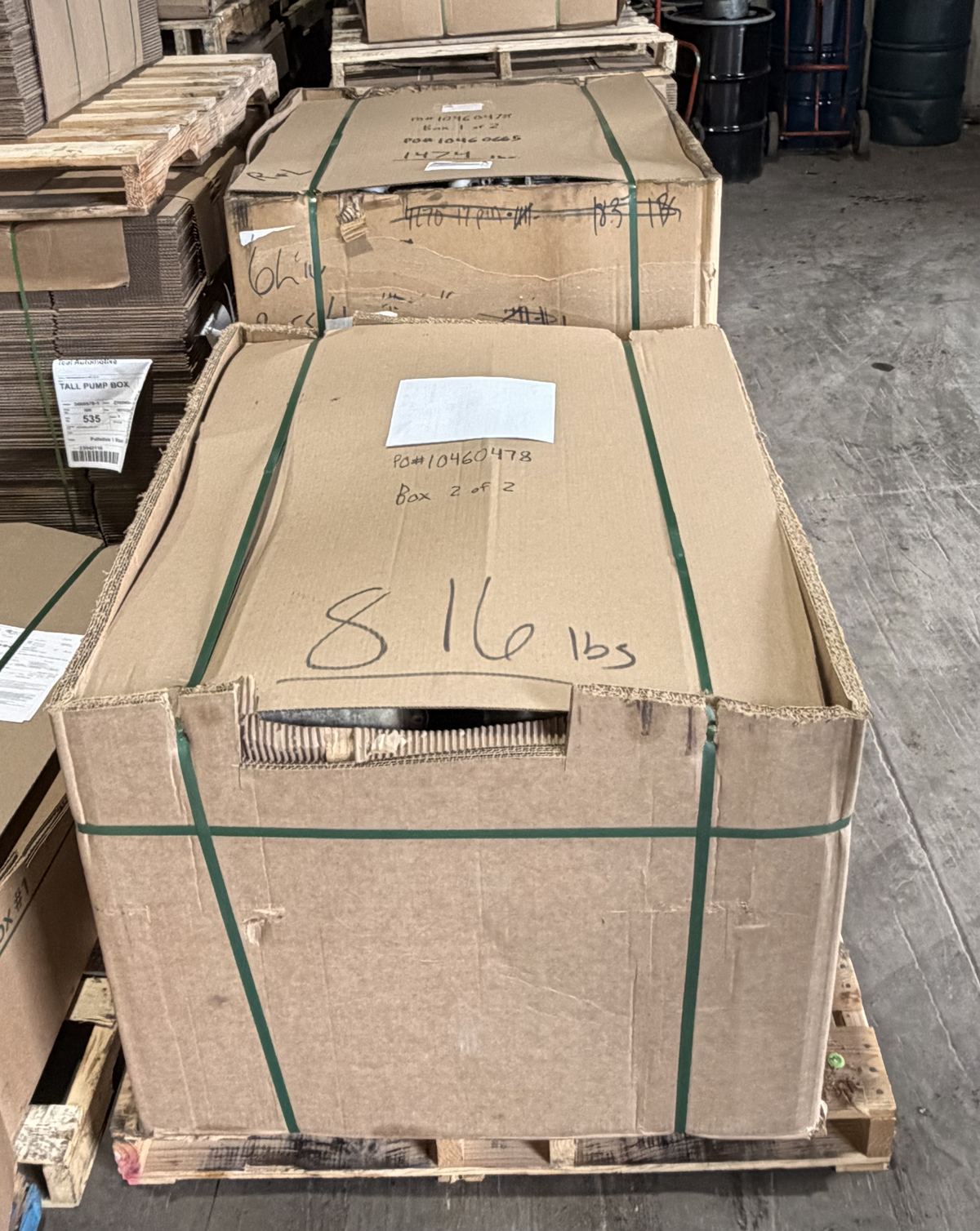Pallet shipment prepared at Teal Automotive
