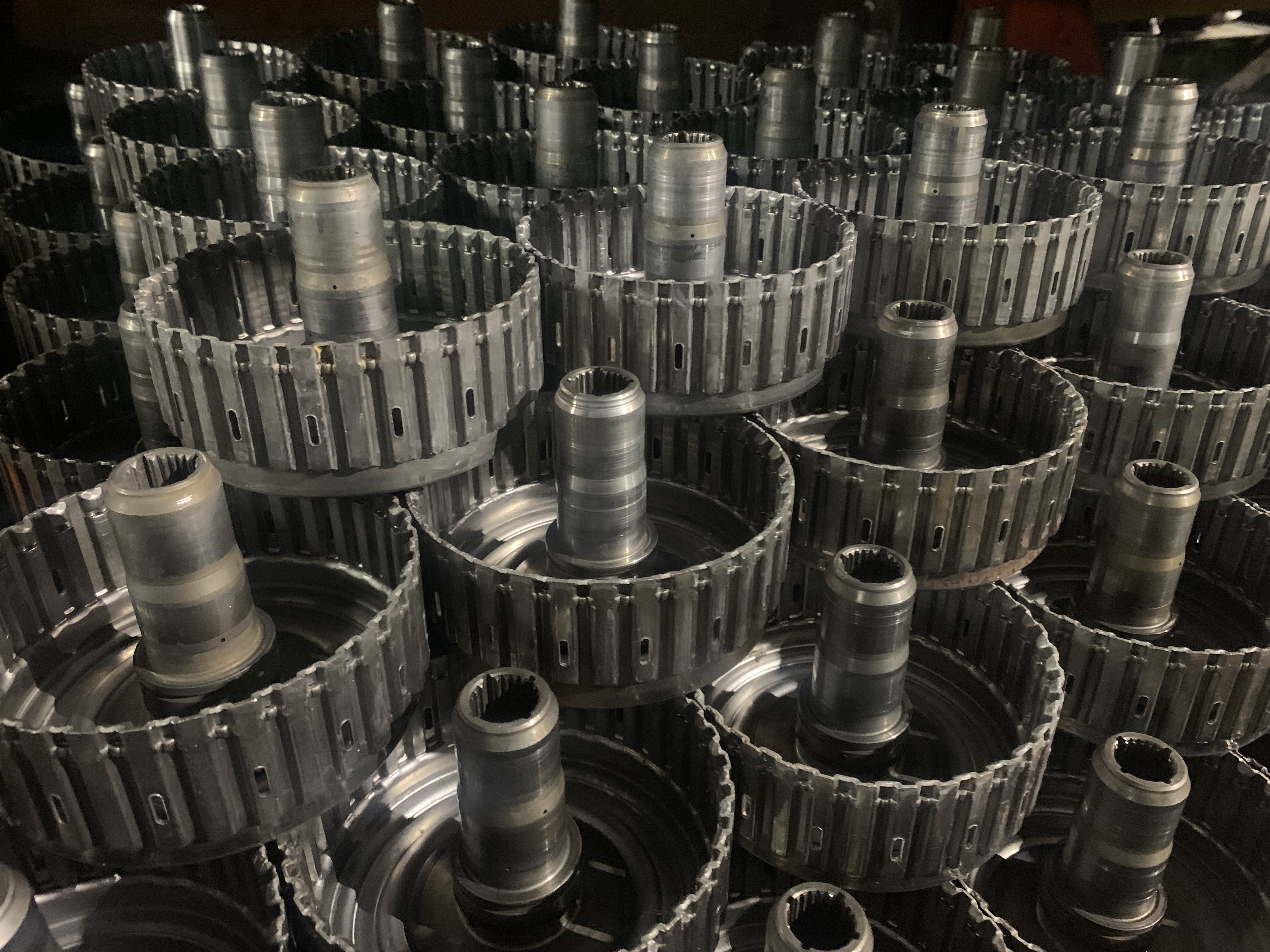 Transmission hard parts stored at Teal Automotive